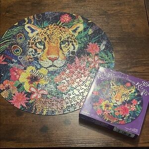 SunsOut Round Jaguar Puzzle - 350 Pieces fun!